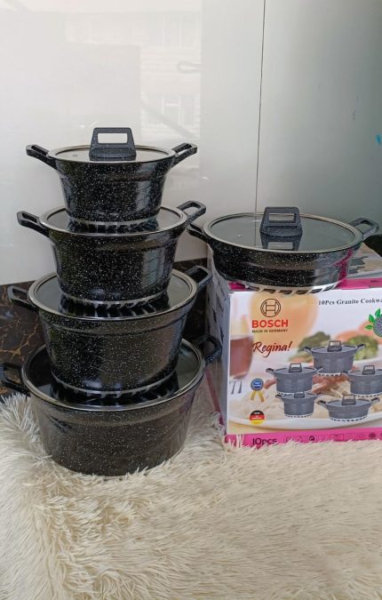 Bosch 10 PCs Heavy Granite Cooking Pot Set