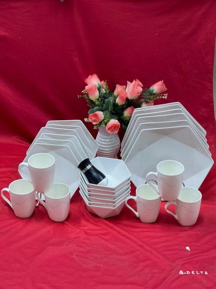 24 pcs dinner set hexagonal shape
