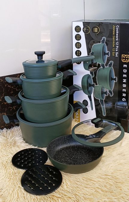 12 pcs Edenberg cookware- made in India