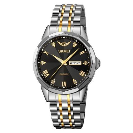 Skmei 2291 Men's Formal Quartz Waterproof Stainless Steel watch-silver bg