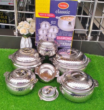 6pcs Big size Stainless steel Insulated Hotpots