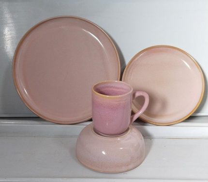 24pc dinner set thick body version-peach