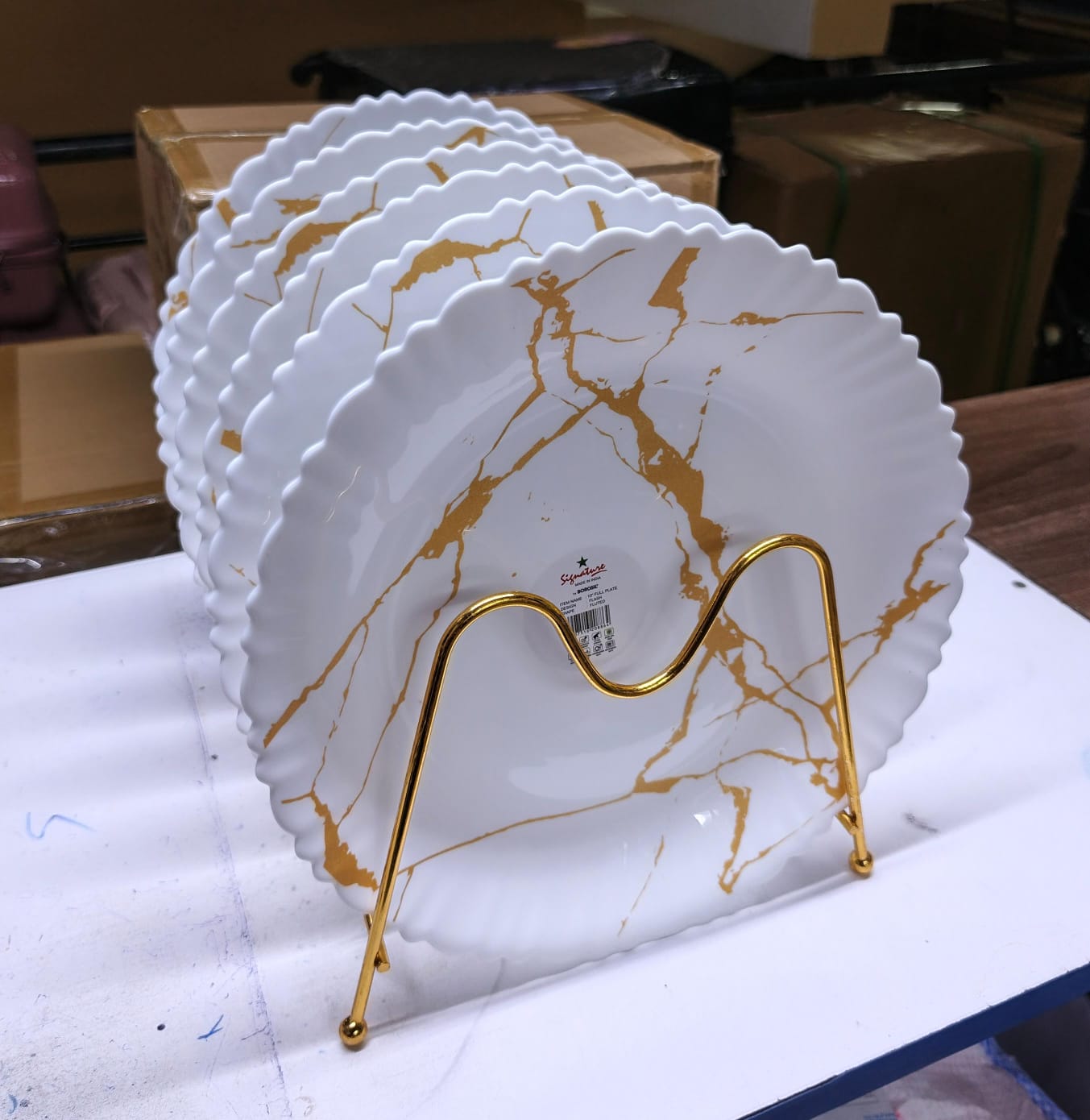 signature plates marble