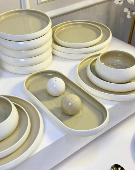 27pc Elegant  European Double Glaze Porcelain Dinner set