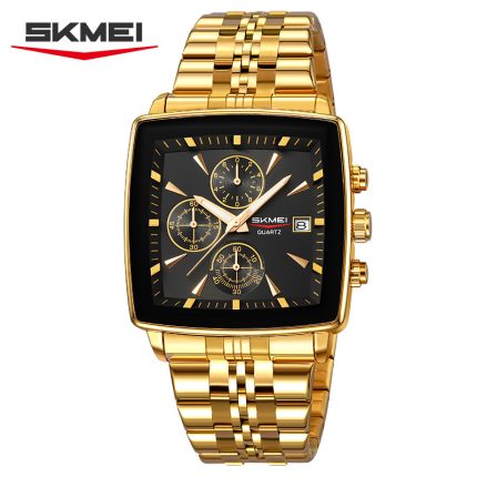 SKMEI 2434 Business men Wrist Watch-gold
