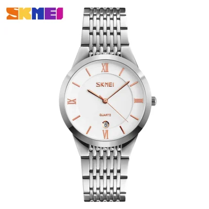 skmei 9139 quartz watch stainless steel back water resistant-sw