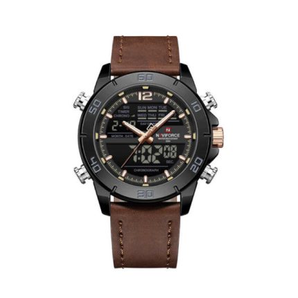Naviforce NF9253 Analog Digital Watch for Men-brown