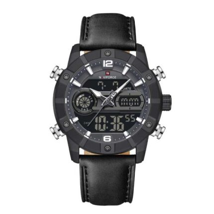 Naviforce NF9263 Leather Watch Men Black