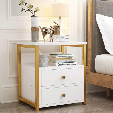 nordic double drawer bedside
