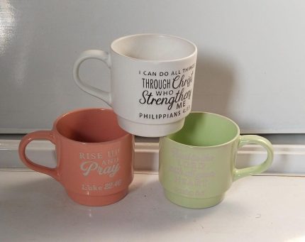 6pc bible verses cups (assorted verses and colour)