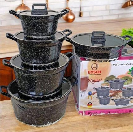 10pc Bosch cookware set-black