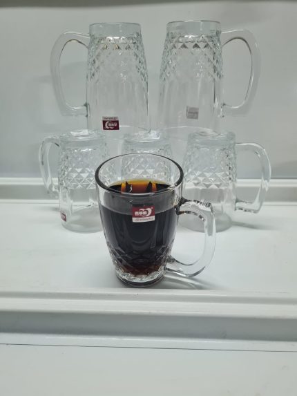 6pc glass mugs