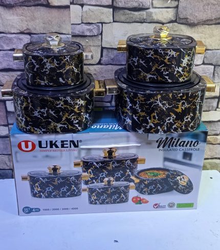 Set of 4 Milano Hotpots-black (cash on delivery)