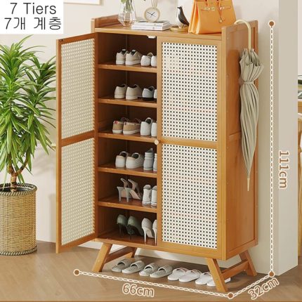 Modern Luxury Nordic Bamboo Shoe Cabinet (require assembling)