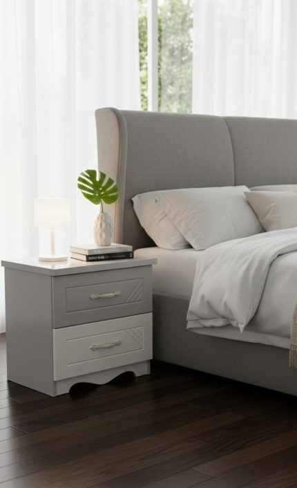 Solid wood bedside table nightstand