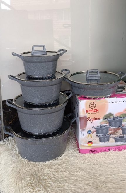 10pc Bosch cookware set-grey
