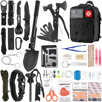 142 in 1 Hiking Emergency survival tool travel rescue bag for camping