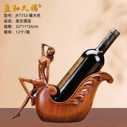 Creative lady sculpture wine wine holder